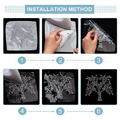 Tree of Life Glass Hotfix Rhinestone&nbsp;DIY-WH0419-59