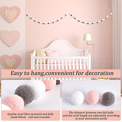 Cotton Christmas Pompom Ball String Ornaments&nbsp;AJEW-WH20020-101A