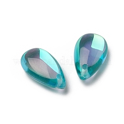 ガラスチャーム  ティアドロップ  ミックスカラー  15.5x8.8x5.5mm  穴：1mm&nbsp;RGLA-L024-A02-LH
