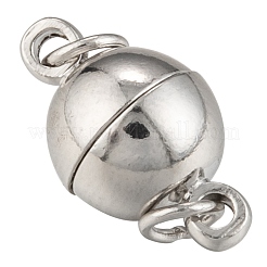 Brass Magnetic Clasps with Loops&nbsp;KK-MC020-NF