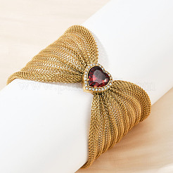 304 Stainless Steel Cubic Zircon Cable Chains Bracelets for Women&nbsp;BJEW-V013-01G