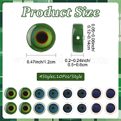 40Pcs 4 Colors Glass Beads&nbsp;GLAA-YW0005-44