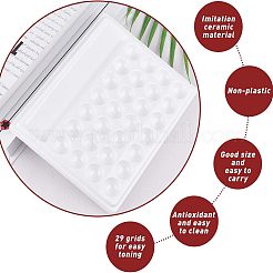 塗装用品  プラスチック模倣セラミックパレット付き  長方形の水彩油パレット＆アートブラシペン値セット  ミックスカラー&nbsp;AJEW-NB0001-77