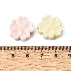 手作りの陶器ビーズ  五弁の花  ミックスカラー  17.5x18x6mm  穴：2mm&nbsp;PR-CBA64B6-02