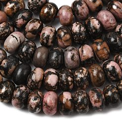 天然石ロードナイトビーズ連売り  ロンデル  10.5x6.5mm  穴：0.8mm  約59個/連  14.69''（37.3センチメートル）&nbsp;G-A280-A21-03