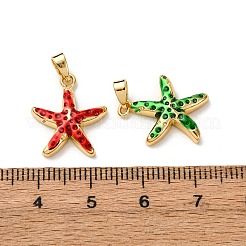 Brass Enamel Pendants&nbsp;KK-K305-02G