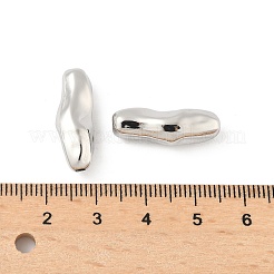 ナゲット 真鍮ビーズ  ラックめっき  長持ちメッキ  カドミウムフリー＆鉛フリー  プラチナ  22x8x7.5mm  穴：2mm&nbsp;KK-M327-06A-P