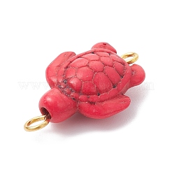 Synthetic Turquoise Dyed Connector Charms&nbsp;PALLOY-JF02351-02