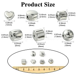 12Pcs 6 Styles 304 Stainless Steel European Style Clasps&nbsp;STAS-CJ0002-77