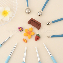 9Pcs 2 Styles Plastic Double Heads Modeling Clay Sculpting Tools Set&nbsp;TOOL-SP0001-09