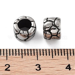 316サージカルステンレスビーズ  コラム  アンティークシルバー  7.5x6mm  穴：4.3mm&nbsp;STAS-K276-13A-AS