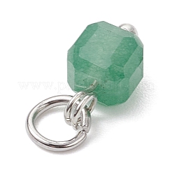 100Pcs 10 Styles Natural Stone Faceted Cube Charms&nbsp;PALLOY-JF04520-01