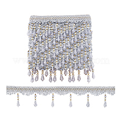 Curtain Acrylic Beaded Fringe Trim&nbsp;OCOR-WH0070-137A