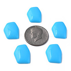 オペークアクリルカボション  不規則な六角形  ディープスカイブルー  25.5x19.5x5.5mm  約253個/500g&nbsp;MACR-S373-143-A09
