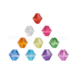 Faceted Bicone Transparent Acrylic Beads&nbsp;TACR-CJ0001-03