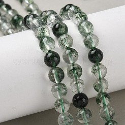 Dyed Round Natural Crackle Quartz Beads Strands&nbsp;G-K084-8mm-04A