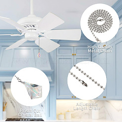 4Pcs Glass Charms Ceiling Fan Pull Chain Extenders&nbsp;HJEW-TAC0169