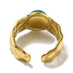 Ion Plating(IP) 304 Stainless Steel Open Cuff Rings&nbsp;RJEW-C079-18G-04