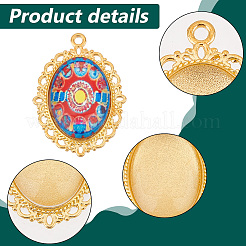 DIY Blank Oval Pendant Making Kit&nbsp;DIY-PH0020-84