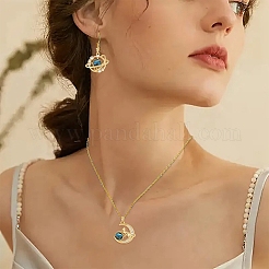 4Pcs 4 Styles Brass Micro Pave Clear Cubic Zirconia with Glass Pendants&nbsp;KK-YW0003-02