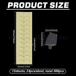 台形アクリル両面ステッカー  手で引き裂く位置  プレゼントデコレーション用  透明  14.5x13mm  24pcs /シート&nbsp;DIY-WH0678-62B