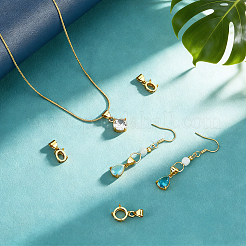6Pcs 3 Styles Brass Pendant Cabochon Settings&nbsp;KK-PH0015-49G