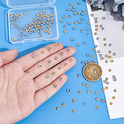 160Pcs 2 Colors 304 Stainless Steel Bead Caps&nbsp;STAS-UN0061-26