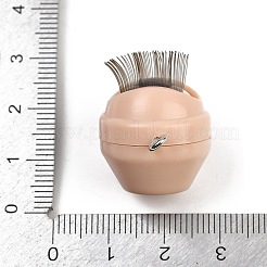 プラスチックチャーム  ウィグルアイチャーム  プラチナアイアンループ付き  パパイヤホイップ  24x20x23.5mm  穴：2mm&nbsp;FIND-I052-10P