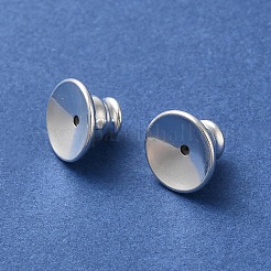 真鍮のスタッドピアスのパーツ  カドミウムフリー＆鉛フリー  ラウンド  銀  10x7mm  穴：1mm&nbsp;FIND-Z039-10B-S
