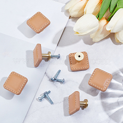 6Pcs Imitation Leather Jewelry Box Drawer Handles&nbsp;FIND-CL0001-69B