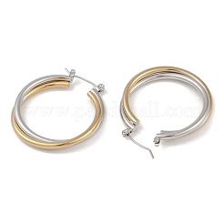 Ion Plating(IP) 201 Stainless Steel Hoop Earrings&nbsp;EJEW-I309-40G