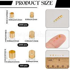 3500Pcs Brass Crimp Beads&nbsp;KK-PA0001-13G