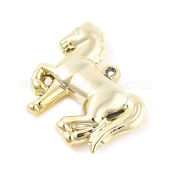 メッキアクリルビッグペンダント  カン付き  馬  黄金メッキ  48x54x13mm  穴：3mm&nbsp;PACR-Z001-01G