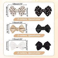 6 Styles Polyester Bowknot Shoe Decorations&nbsp;AJEW-GA0007-58