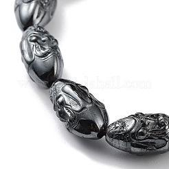 Non-Magnetic Synthetic Hematite Beaded Stretch Bracelets&nbsp;BJEW-H589-01G