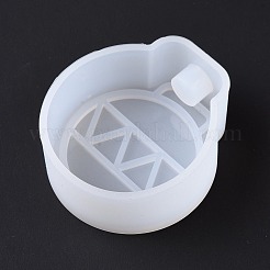 DIYクリスマスボールシリコンモールド  アイスクリームのために  レジンクラフト作り  ホワイト  54x49x23mm  穴：10mm&nbsp;DIY-G058-F04