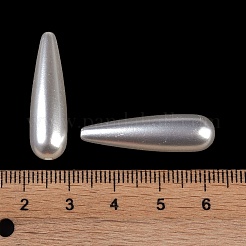 ABSプラスチック模造貝パールビーズ  ティアドロップ  貝殻色  29.5x8.5x8.5mm  穴：1.5mm  500個/ 500g&nbsp;KY-S171-18G
