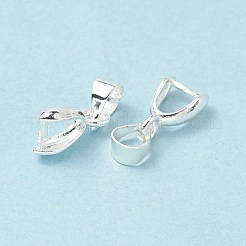 ラックメッキ真鍮製のアイスピックピンチベイル  長持ちメッキ  カドミウムフリー＆鉛フリー  銀  10.5x3.4mm  ピン：0.8mm  穴：4.6x3.8mm&nbsp;KK-WH0060-05B-S