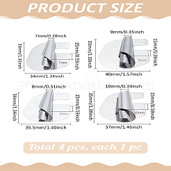 4Pcs 4 Styles Stainless Steel Sewing Rolled Hemmer Foot&nbsp;AJEW-LP0010-19B