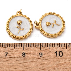 304 Stainless Steel Enamel Pendants&nbsp;STAS-U061-51G-02A