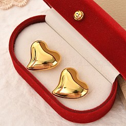 304 Stainless Steel Heart Stud Earrings&nbsp;EJEW-Q011-04G