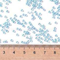 TOHOラウンドシードビーズ  日本製シードビーズ  （781)つの内側の色のabクリスタル/アクアの裏地  11/0  2.2mm  穴：0.8mm  約1110PCS /ボトル  10 G /ボトル&nbsp;SEED-JPTR11-0781