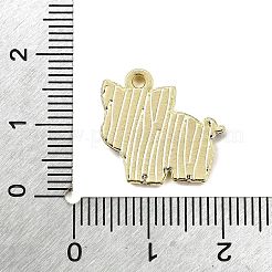 亜鉛合金エナメルペンダント  動物チャーム  ゴールドカラー  豚  16.5x17x1.5mm  穴：1.5mm&nbsp;FIND-Z080-01G-02