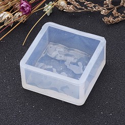 Diy用四角形シリコンモールド  レジン型  UVレジン用  エポキシ樹脂ジュエリー作り  ホワイト  36x36x17mm  インナーサイズ：30x30mm&nbsp;AJEW-P036-02