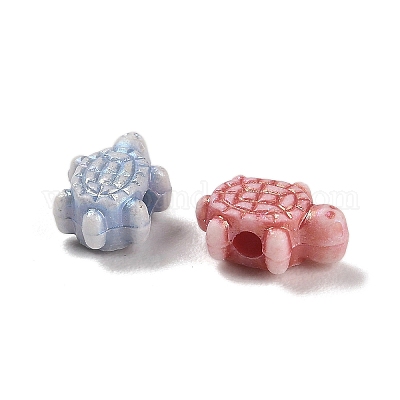 プラスチックビーズ  クラフトビーズ  カメ  ミックスカラー  9.5x6.5x4mm  穴：1.8mm  2941個/ 500g&nbsp;KY-B004-05A-1