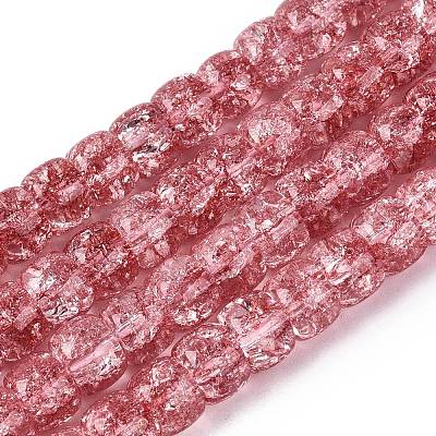 Crackle Transparent Glass Beads Strands&nbsp;GLAA-N069-03A-05-1