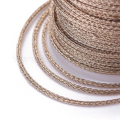 ポリエステルメタリック糸  淡い茶色  1mm  約7ヤード/ロール&nbsp;OCOR-G006-02-1.0mm-05-1