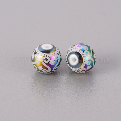 Electroplate Glass Beads&nbsp;EGLA-Q123-005A-1