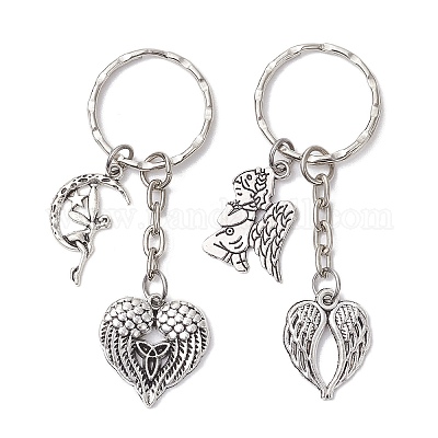 2Pcs Halloween Theme Alloy Keychains&nbsp;KEYC-JKC01051-1