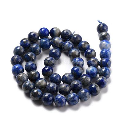 Natural Lapis Lazuli Round Bead Strands&nbsp;G-E262-01-8mm-1